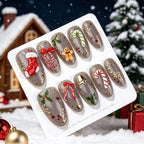 Press-On Nail Set Holiday Designs Reusable