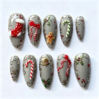 Press-On Nail Set Holiday Designs Reusable