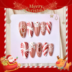 Press-On Nail Set Holiday Designs Reusable