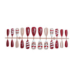 Press-On Nail Set Holiday Designs Reusable & Multiple Sizes