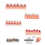 Press-On Nail Set Holiday Designs Self-Adhesive Long-Lasting