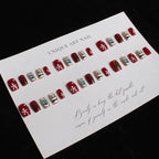 Press-On Nail Set Holiday Designs Self-Adhesive Multiple Sizes