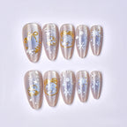 Press-On Nail Set Holiday Designs Self-Adhesive & Reusable
