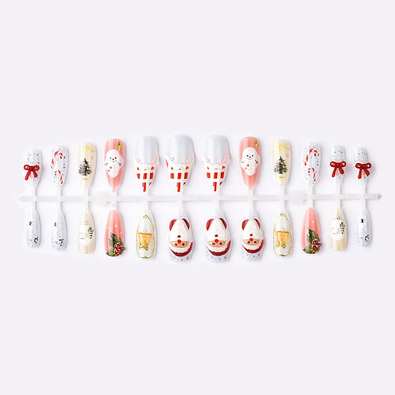 Press-On Nail Set Holiday Designs Set of 10