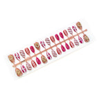 Press-On Nail Set Holiday Motifs Long-Lasting Multiple Sizes