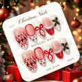 Press-On Nail Set Holiday-Themed Designs Easy Apply & Long-Lasting