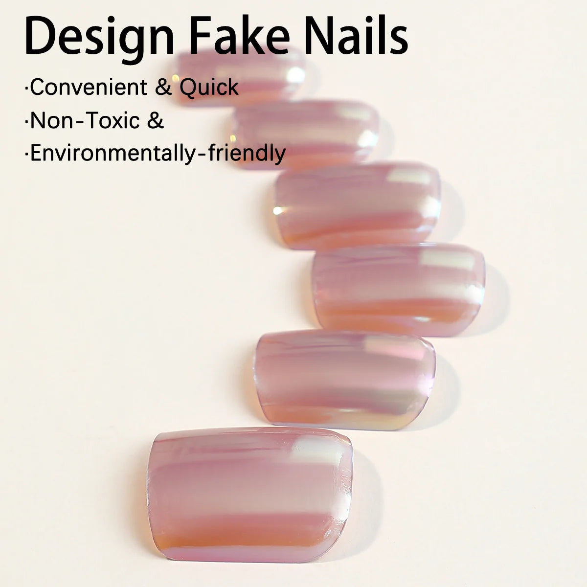 Press-On Nail Set Holographic 24-Piece