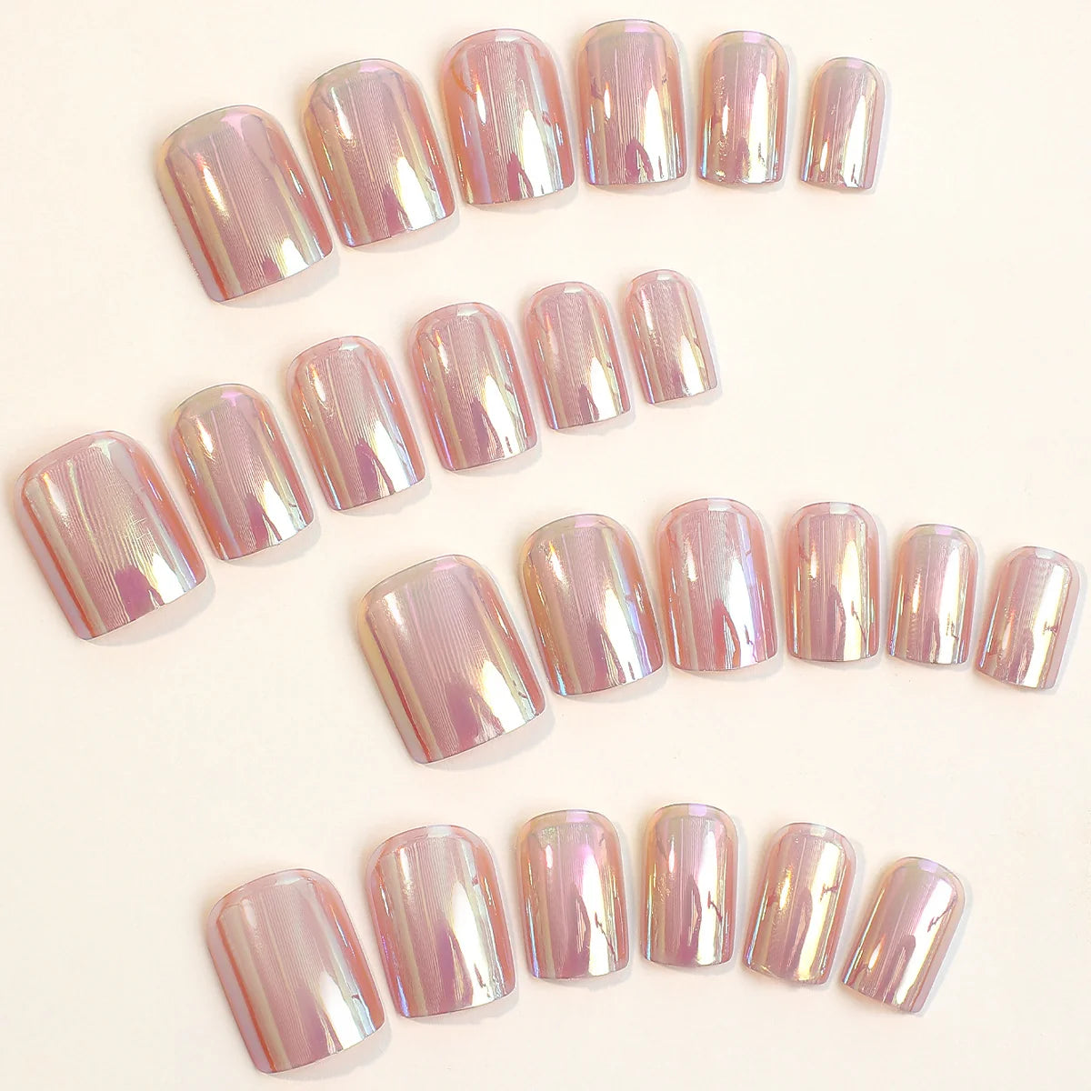 Press-On Nail Set Holographic 24-Piece