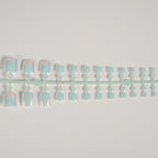 Press-On Nail Set Holographic Shimmer Glue-On & Multiple Sizes