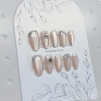 Press-On Nail Set Ice Blue Non-Toxic & Reusable