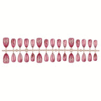 Press-On Nail Set Intricate Bow & Rhinestone