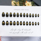 Press-On Nail Set Intricate Designs Almond Shape & Multiple Sizes