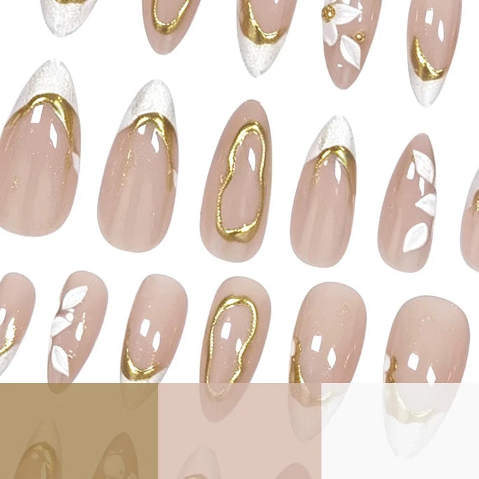 Press-On Nail Set Intricate Designs & Easy Application