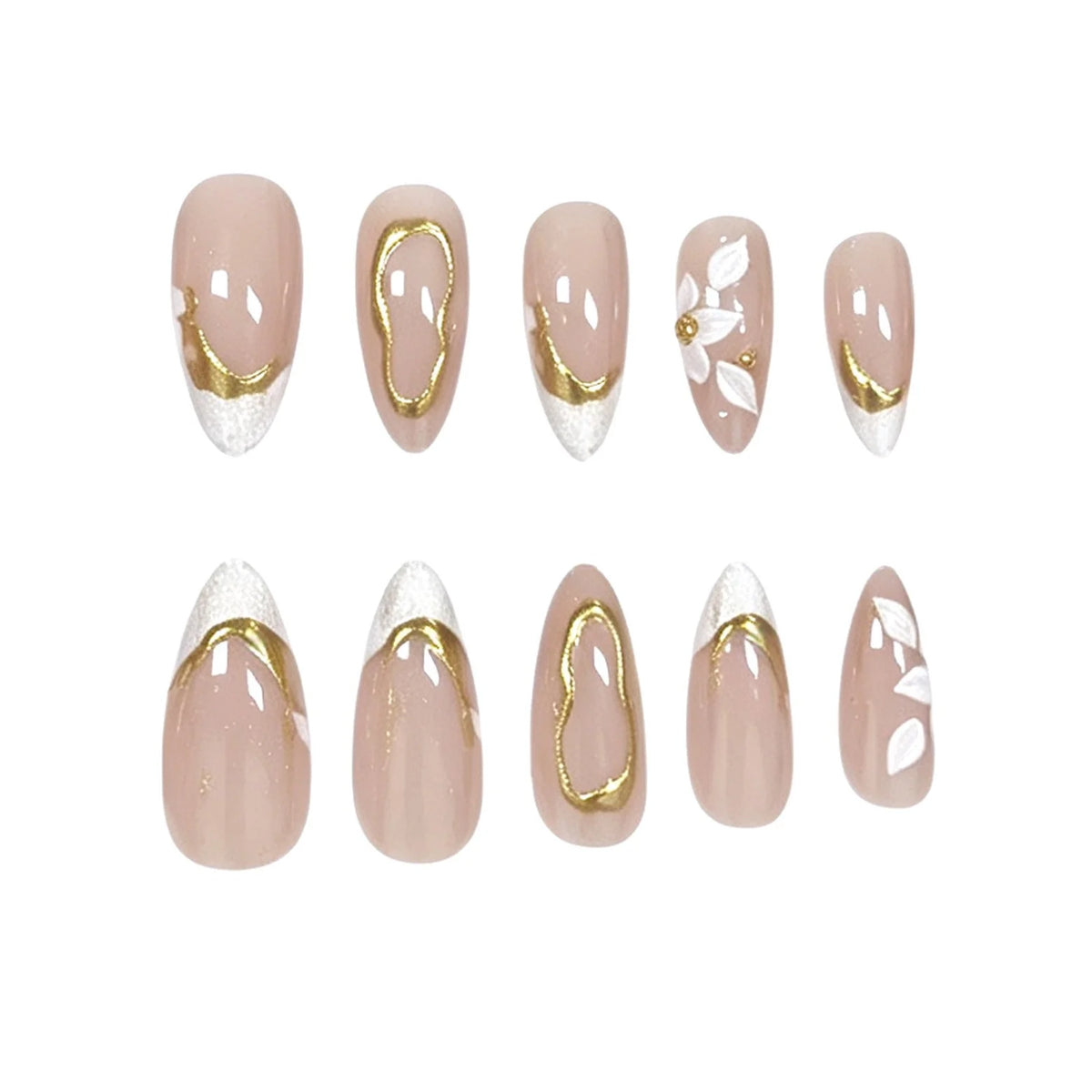 Press-On Nail Set Intricate Designs & Easy Application