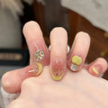 Press-On Nail Set Intricate Designs Lightweight No Glue Residue