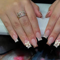 Press-On Nail Set Intricate Elegant Designs Gel-Like Finish