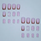 Press-On Nail Set Intricate Elegant Designs Gel-Like Finish
