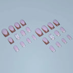 Press-On Nail Set Intricate Elegant Designs Gel-Like Finish