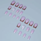 Press-On Nail Set Intricate Elegant Designs Gel-Like Finish
