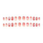 Press-On Nail Set Intricate Floral Design Chip-Resistant