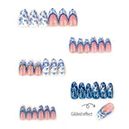 Press-On Nail Set Intricate Floral Design & Easy Application