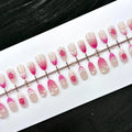 Press-On Nail Set Intricate Floral Design Varied Sizes Long-Lasting