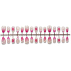Press-On Nail Set Intricate Floral Design Varied Sizes Long-Lasting