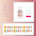Press-On Nail Set Intricate Floral Easy Application