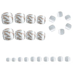 Press-On Nail Set Intricate Floral Glossy Finish