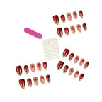 Press-On Nail Set Intricate Floral Multiple Sizes