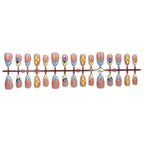 Press-On Nail Set Intricate Floral No Glue Reusable