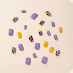 Press-On Nail Set Intricate Floral Premium Acrylic & Easy Application