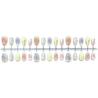 Press-On Nail Set Intricate Floral Reusable & Comfortable
