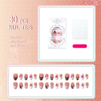 Press-On Nail Set Intricate Floral Reusable & Easy Application
