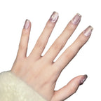 Press-On Nail Set Intricate Floral Reusable & Glue-Free
