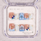 Press-On Nail Set Intricate Floral Reusable Multiple Sizes