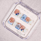 Press-On Nail Set Intricate Floral Reusable Multiple Sizes