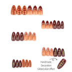 Press-On Nail Set Intricate Nail Art No-Glue Multiple Sizes