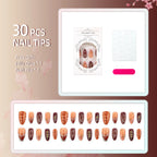Press-On Nail Set Intricate Nail Art No-Glue Multiple Sizes
