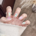 Press-On Nail Set Intricate Patterned Designs Easy To Apply