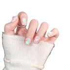 Press-On Nail Set Intricate Patterned Designs Easy To Apply