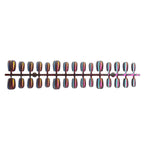 Press-On Nail Set Iridescent Cat Eye Peel & Stick