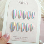 Press-On Nail Set Iridescent Easy Apply & Reusable