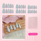 Press-On Nail Set Iridescent Easy Apply & Reusable