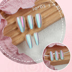 Press-On Nail Set Iridescent Easy Apply & Reusable