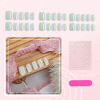 Press-On Nail Set Iridescent Finish Reusable & Durable