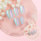 Press-On Nail Set Iridescent Reusable & Multiple Sizes