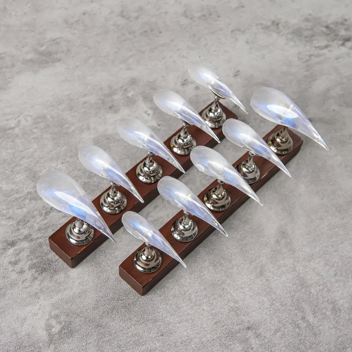 Press-On Nail Set Iridescent Stiletto Easy Application