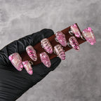 Press-On Nail Set Jewel-Accented No Glue Reusable