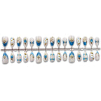 Press-On Nail Set Jewel-Embellished Floral Reusable